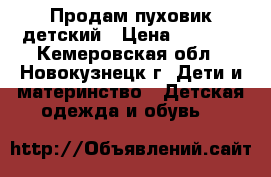 Продам пуховик детский › Цена ­ 1 000 - Кемеровская обл., Новокузнецк г. Дети и материнство » Детская одежда и обувь   